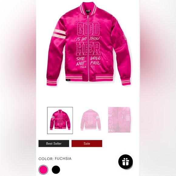 🔥✨BRAND NEW BOMBER JACKET✨🔥FUCHSIA💖 - Picture 5 of 5